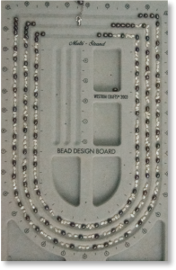 Photo of the beads in place on the bead board.